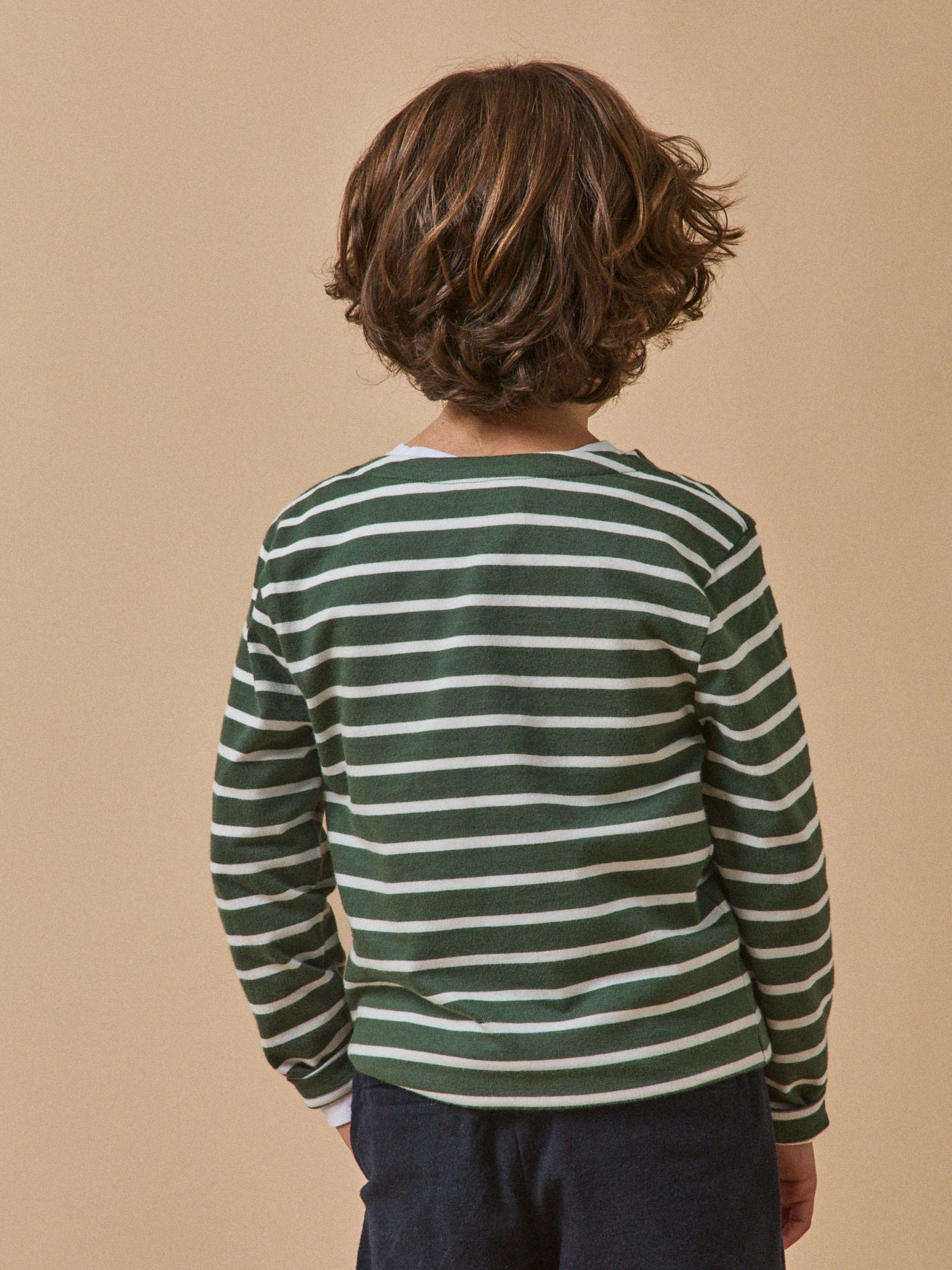 Jongensshirt in marinestijl - Biokatoen