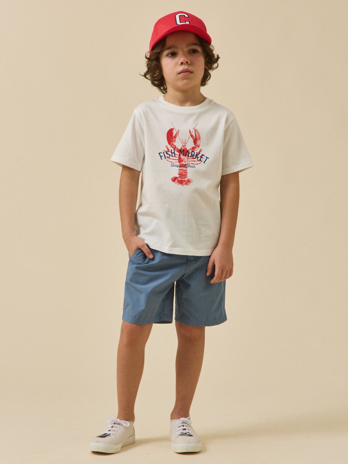 "Kreeft" jongensshirt - Biokatoen