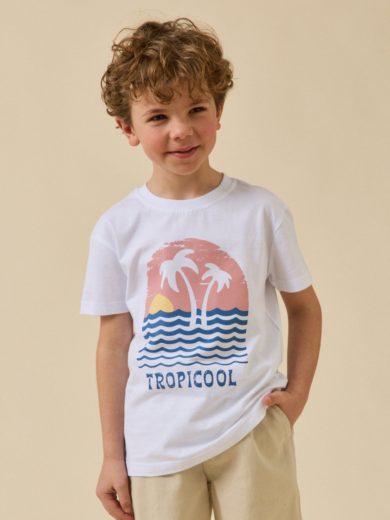 Jongensshirt "Tropicool" - Biokatoen