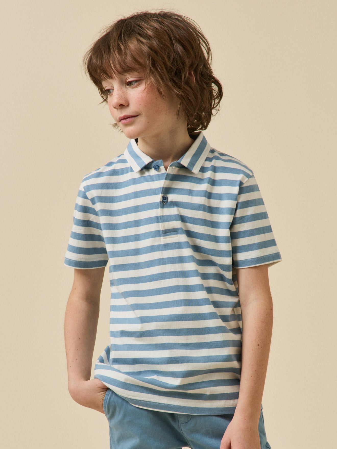 Polo rayé Garçon - Coton biologique