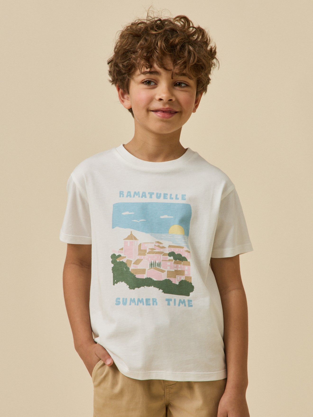 Jongensshirt Ramatuelle - Biokatoen