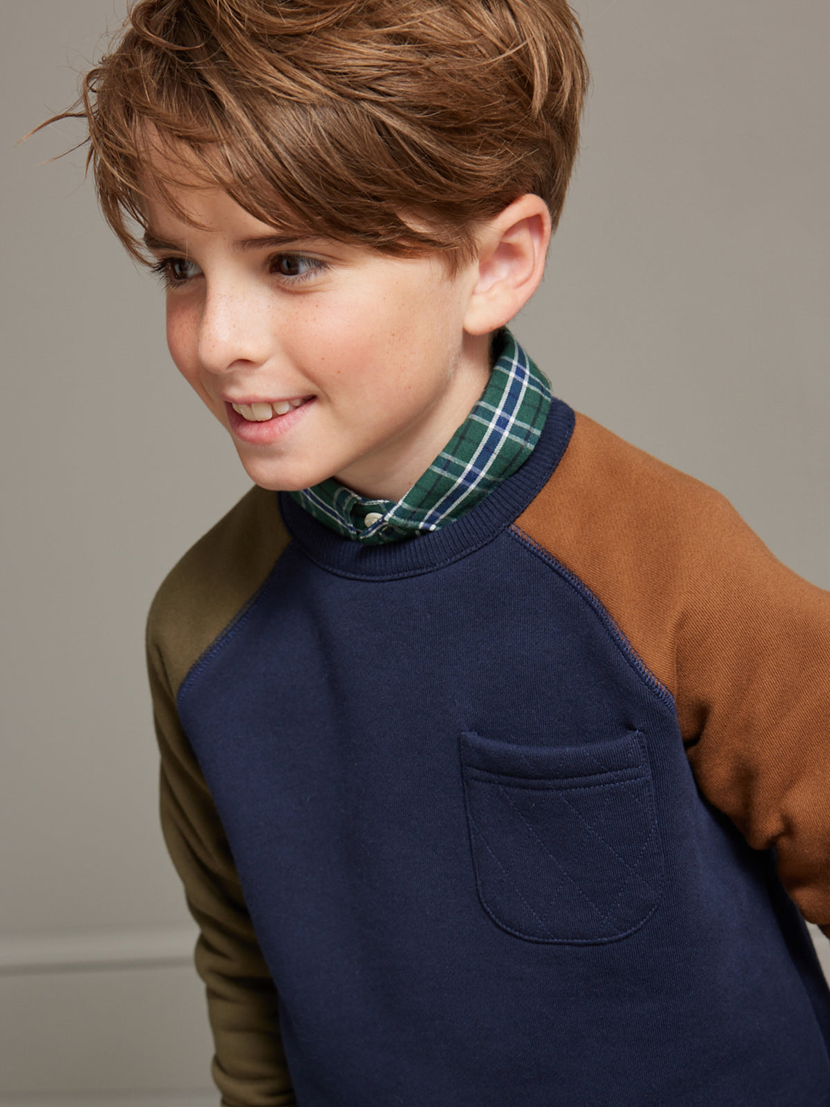 Jongenssweater met color blocks