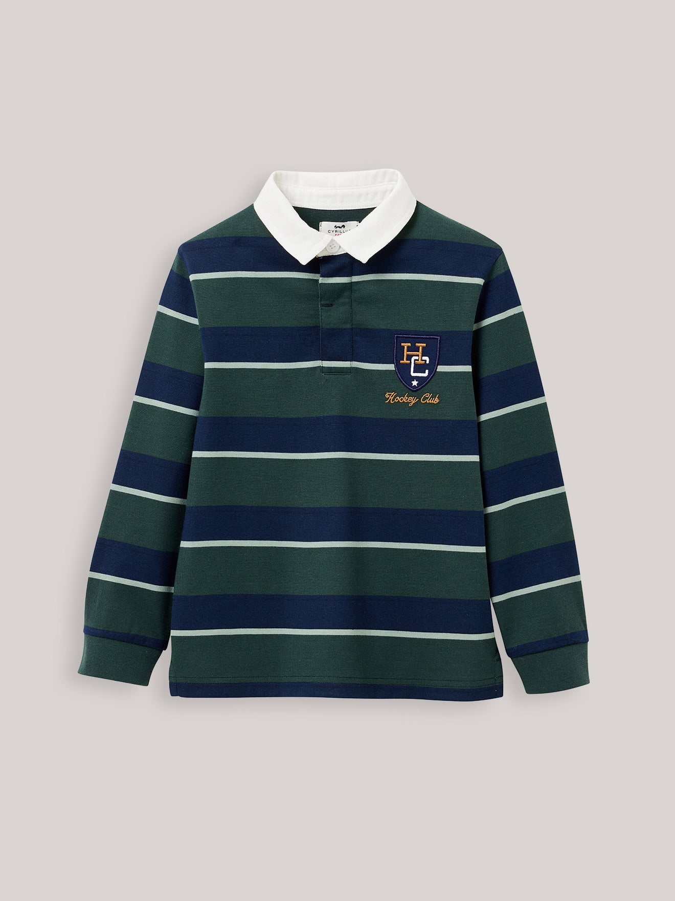 Polo-rugby rayé Garçon - Coton biologique