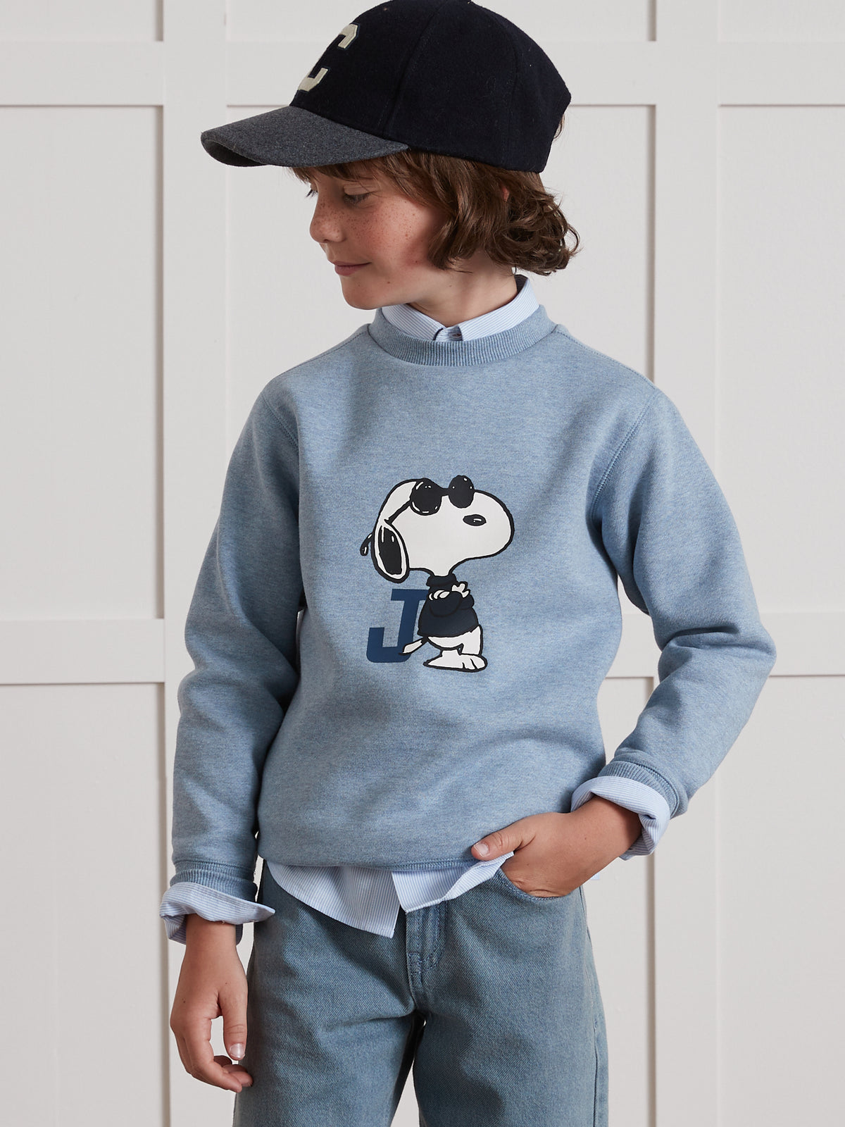 Kindersweater Cyrillus x PEANUTS(TM), Snoopy collectie