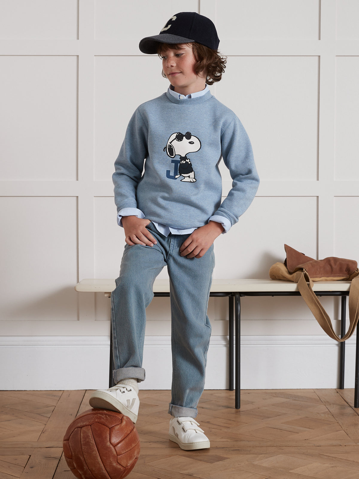 Kindersweater Cyrillus x PEANUTS(TM), Snoopy collectie