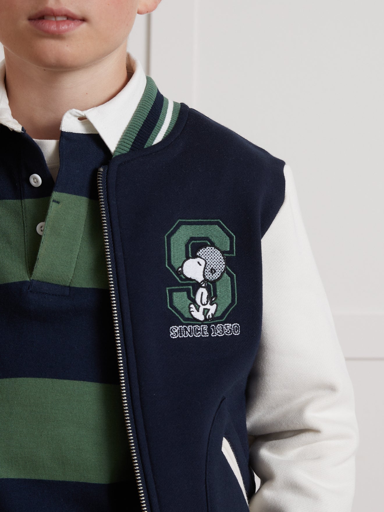 Baseballvest voor kinderen Cyrillus x PEANUTS(TM), Snoopy collectie