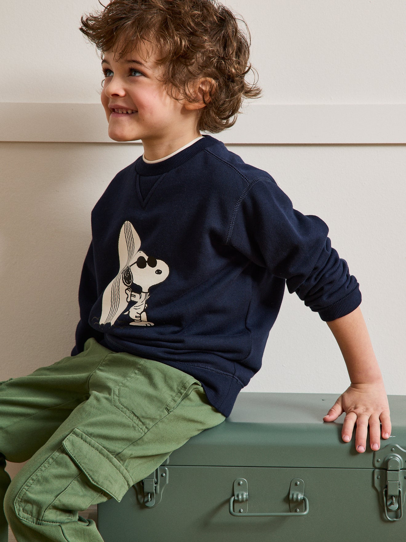 Kindersweater Cyrillus x PEANUTS(TM), Snoopy collectie