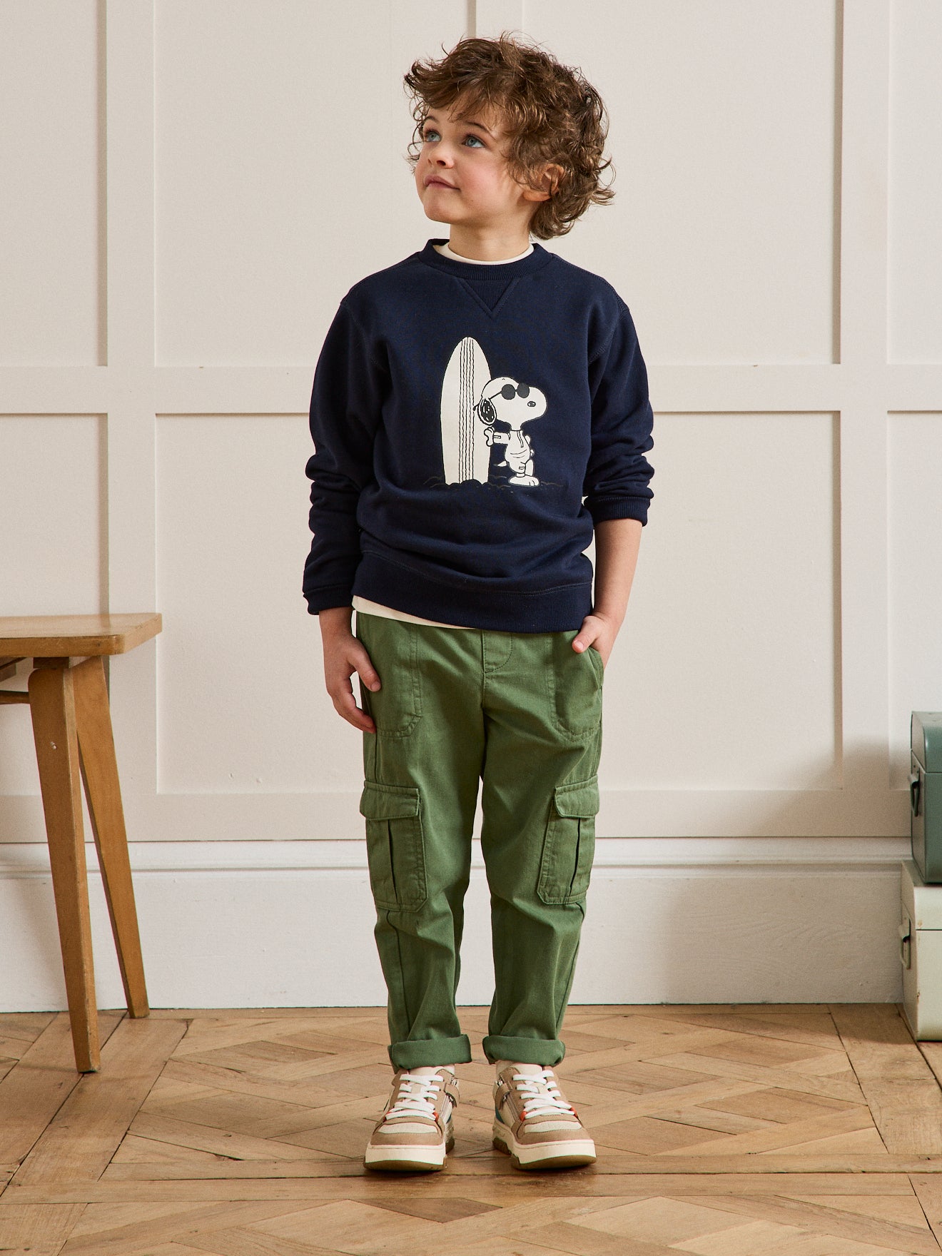 Kindersweater Cyrillus x PEANUTS(TM), Snoopy collectie