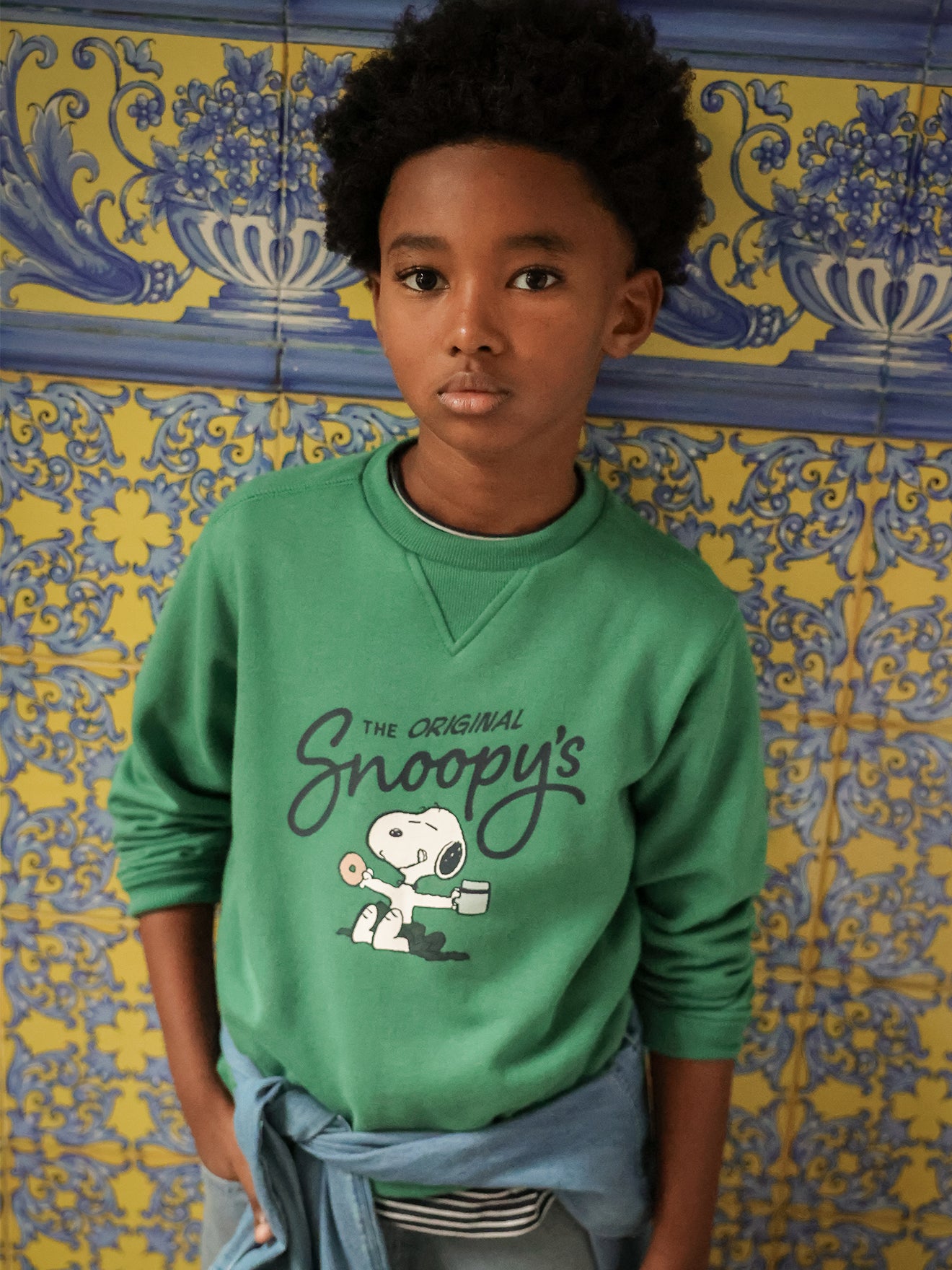 Kindersweater Cyrillus x PEANUTS(TM), Snoopy collectie