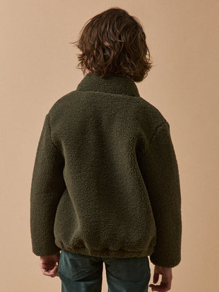 Jongenscardigan met rits in sherpa