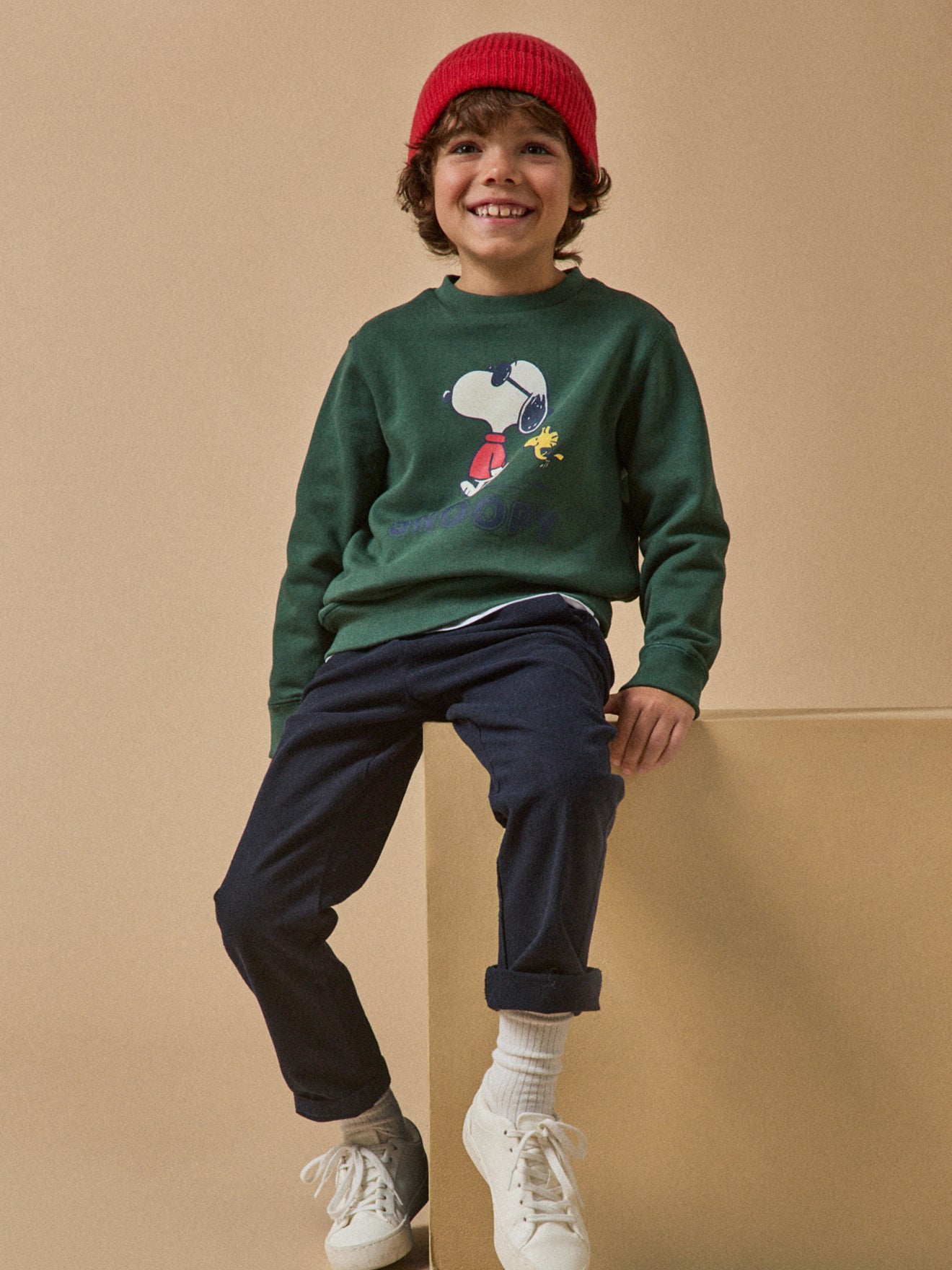 Kindersweater Cyrillus x PEANUTS(TM), Snoopy collectie