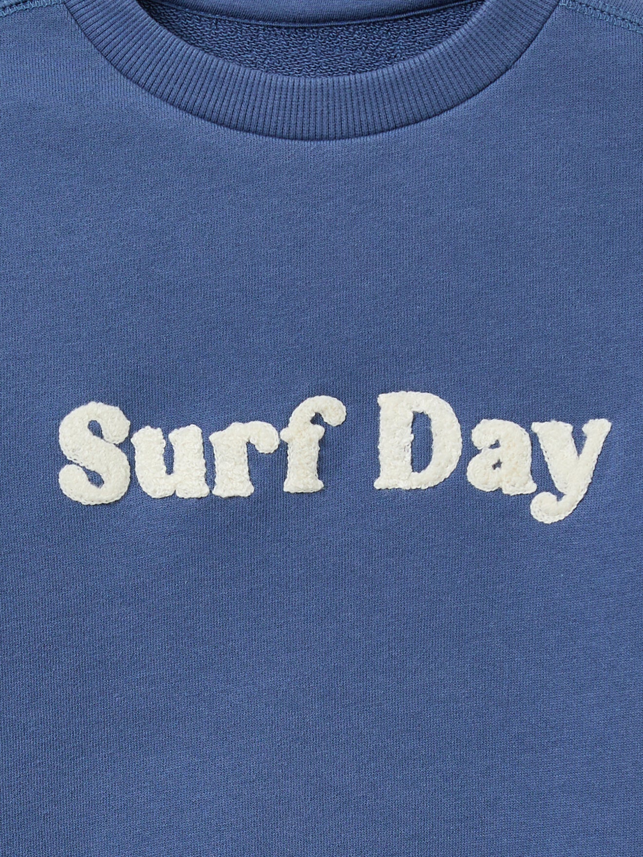 Chiné jongenssweater met opschrift - Biokatoen