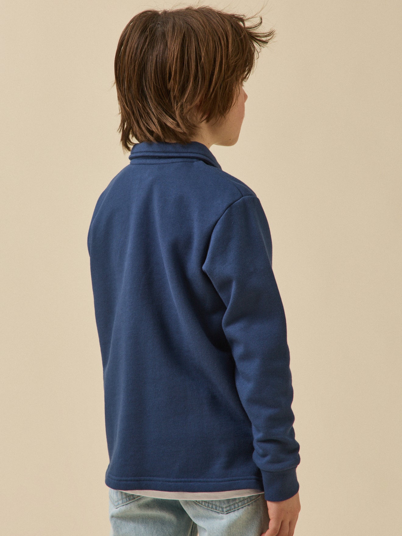 Jongenssweater in polostijl - Biokatoen