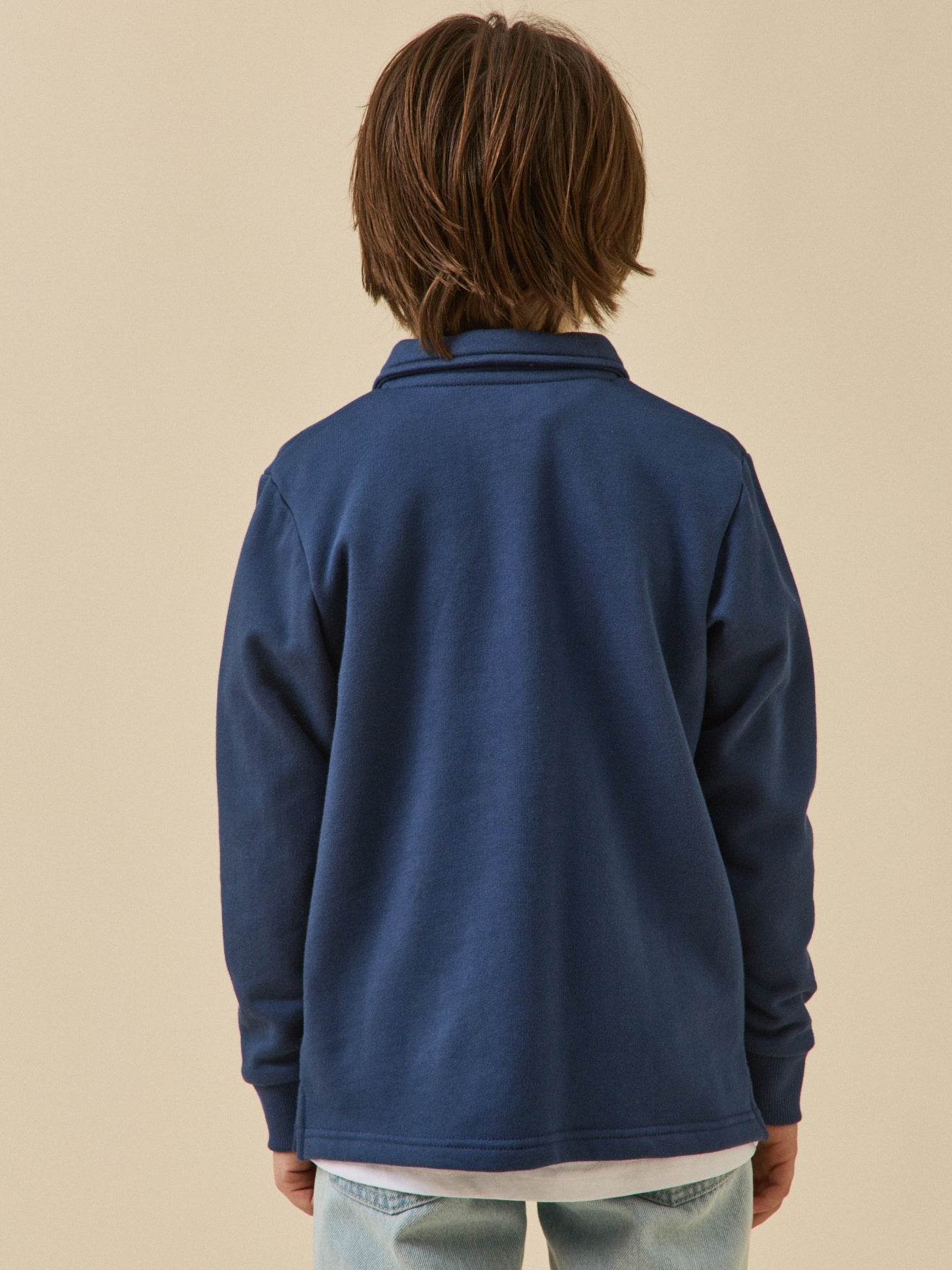 Jongenssweater in polostijl - Biokatoen