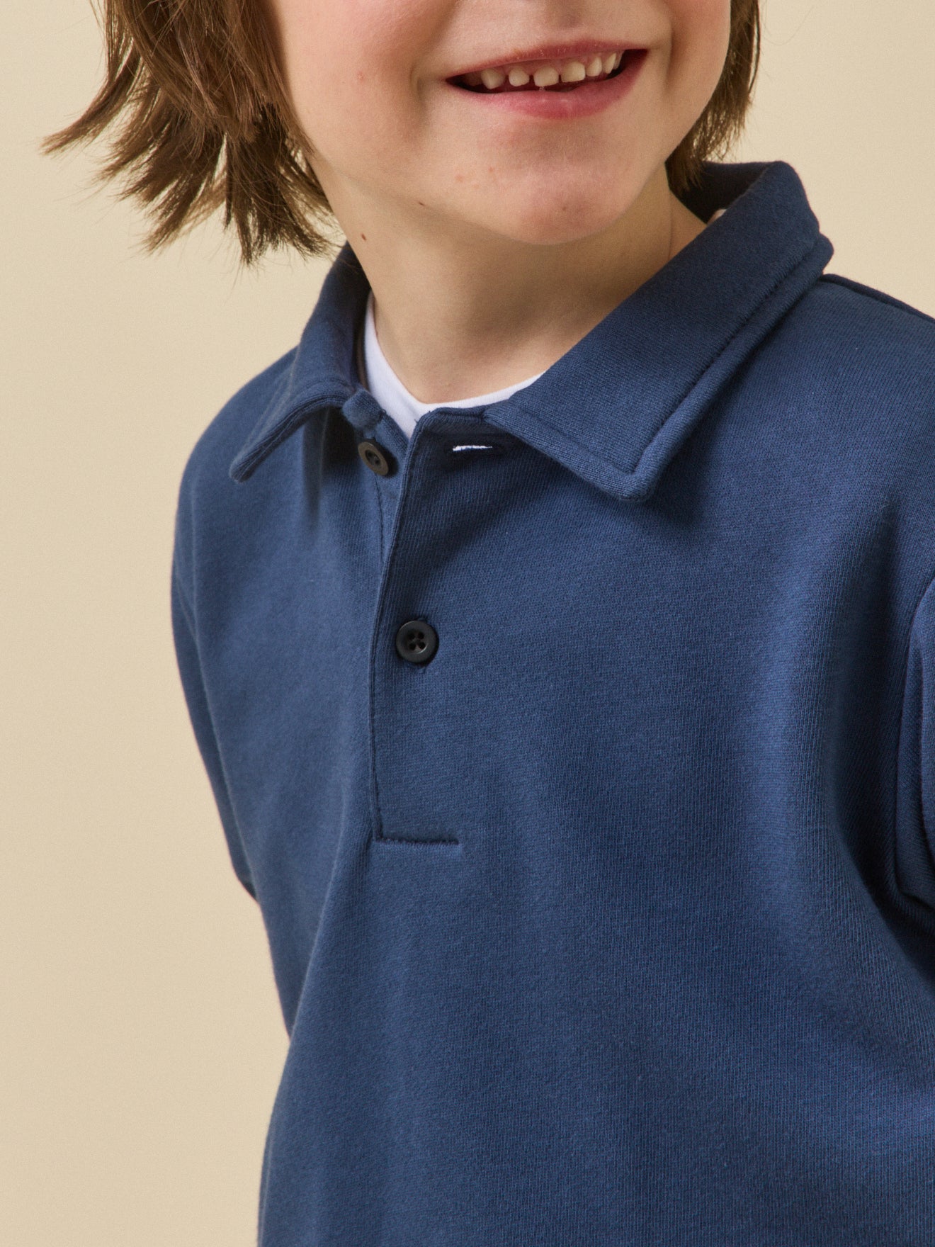 Jongenssweater in polostijl - Biokatoen