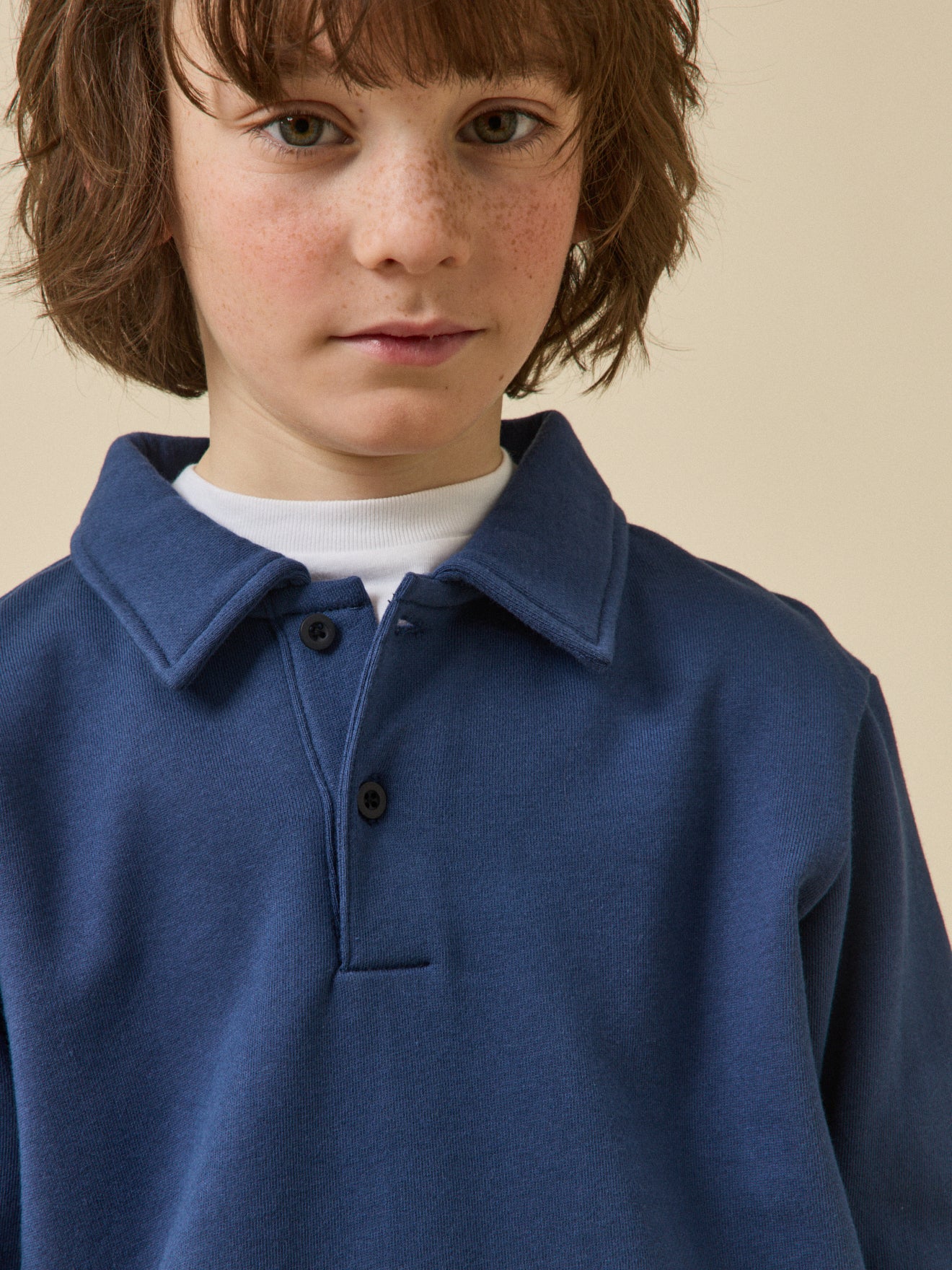 Jongenssweater in polostijl - Biokatoen