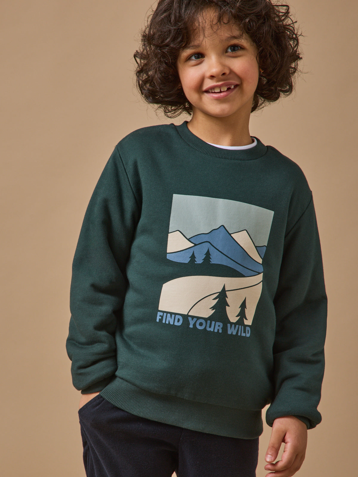 Sweat doublé sherpa Garçon