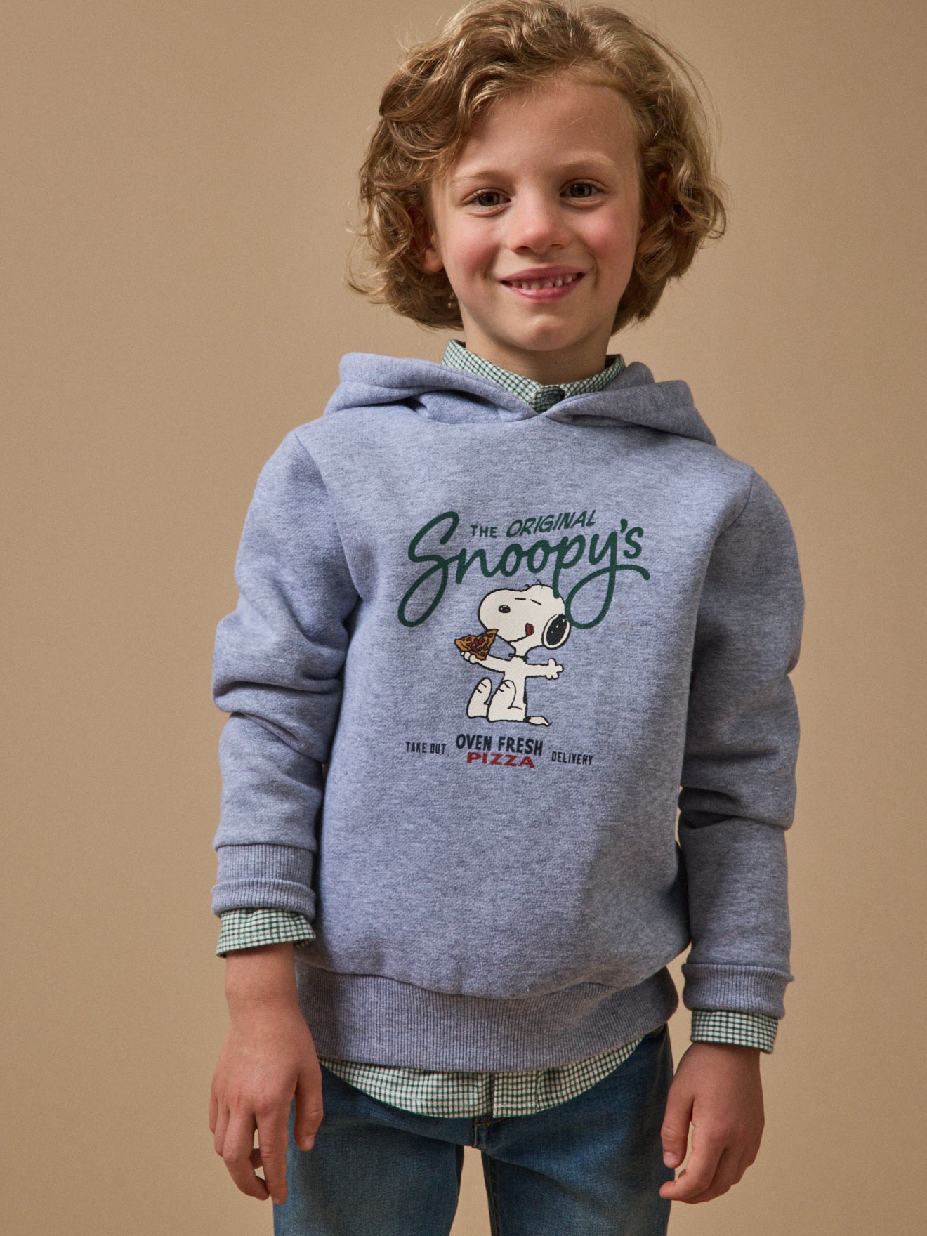 Kindersweater met kap Cyrillus X PEANUTS™, Snoopy collectie