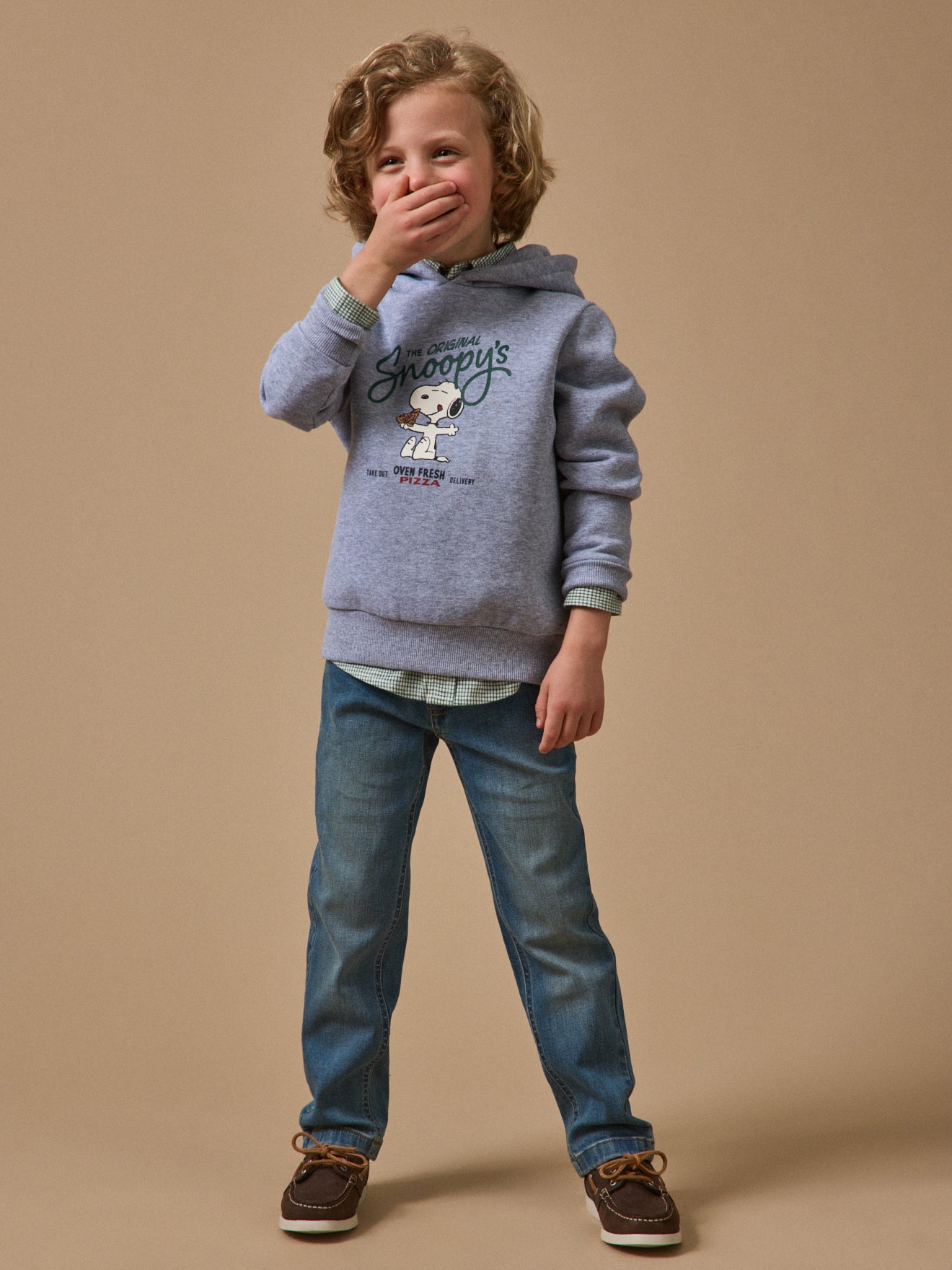 Kindersweater met kap Cyrillus X PEANUTS™, Snoopy collectie