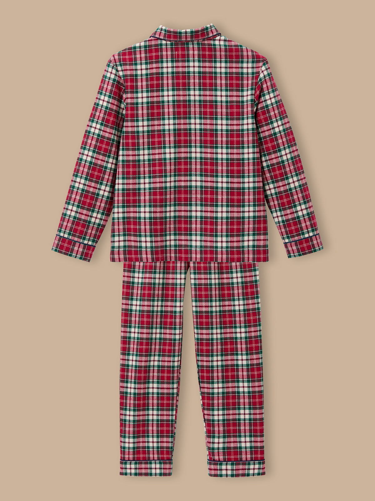 Jongenspyjama met kerstmotief in opastijl
