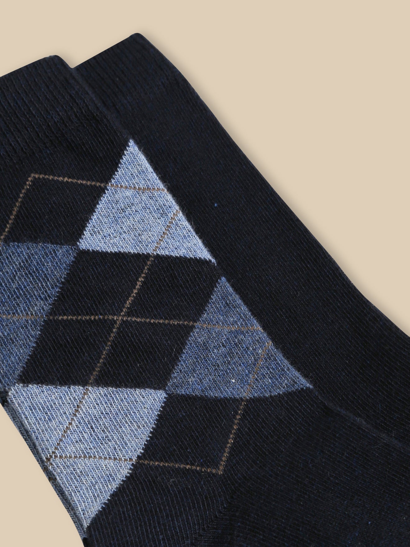 Set van 2 paar sokken in intarsia en effen