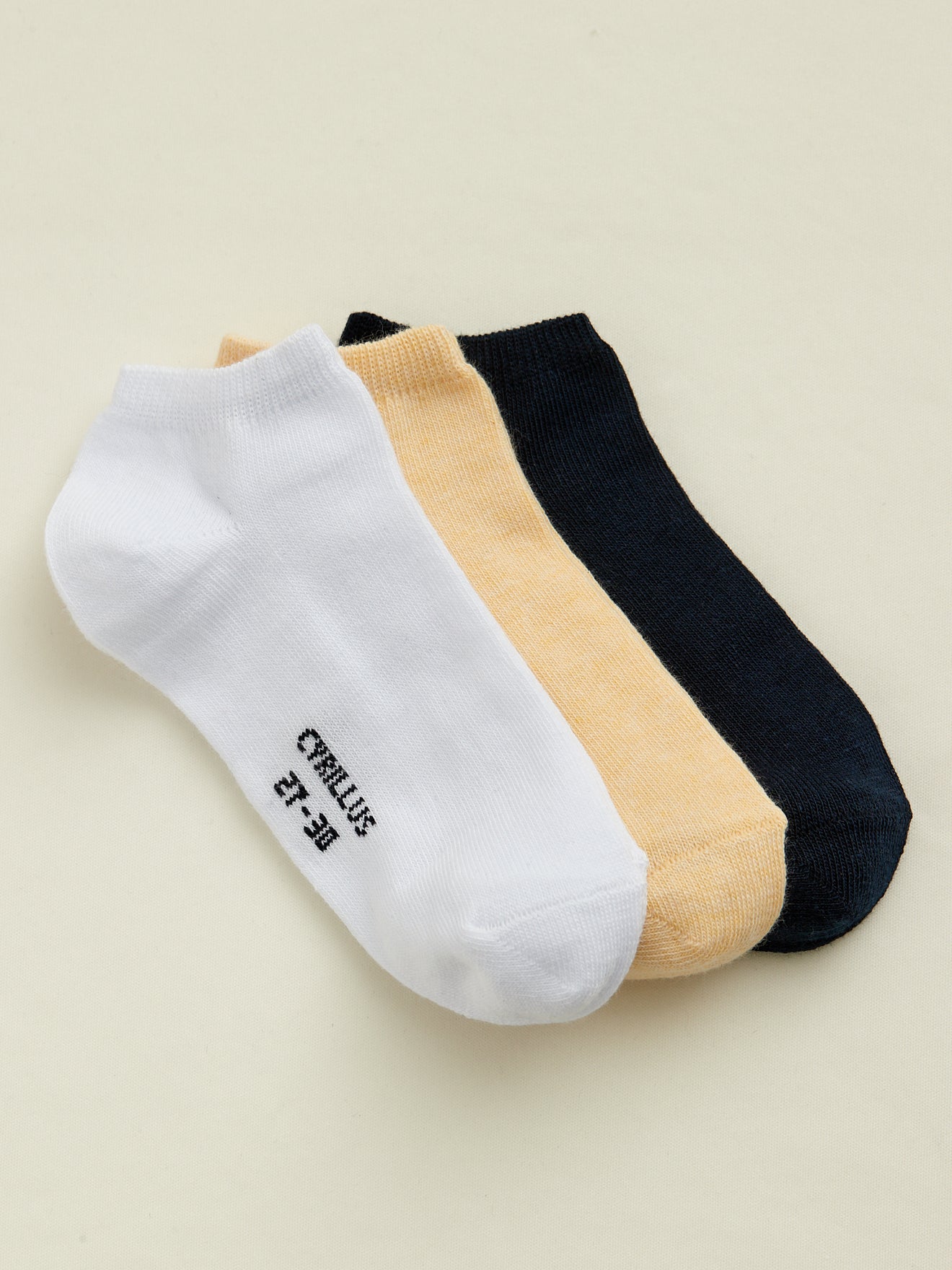 Socquettes unies par lot de 3 garçon