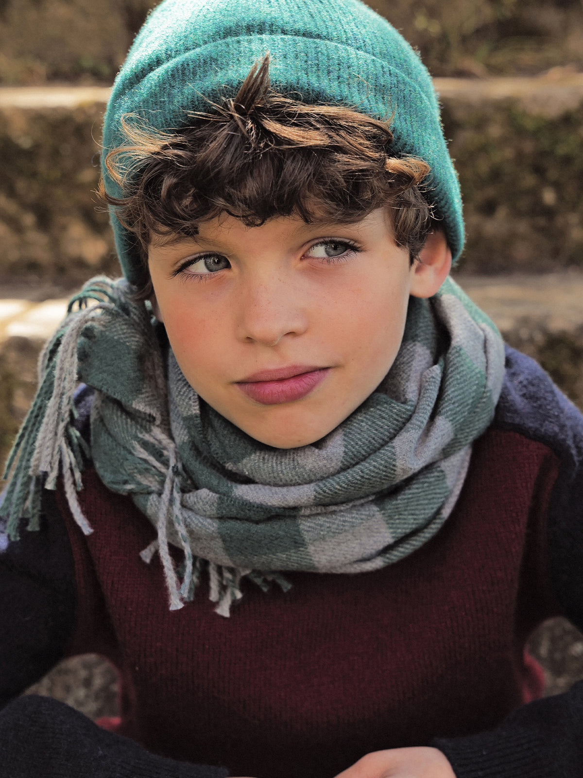 Écharpe carreaux enfant