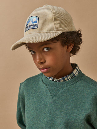 Casquette en velours Garçon