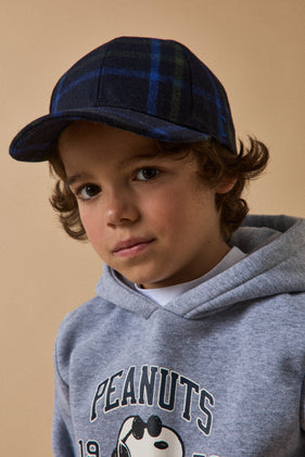 Casquette laine à carreaux Garçon