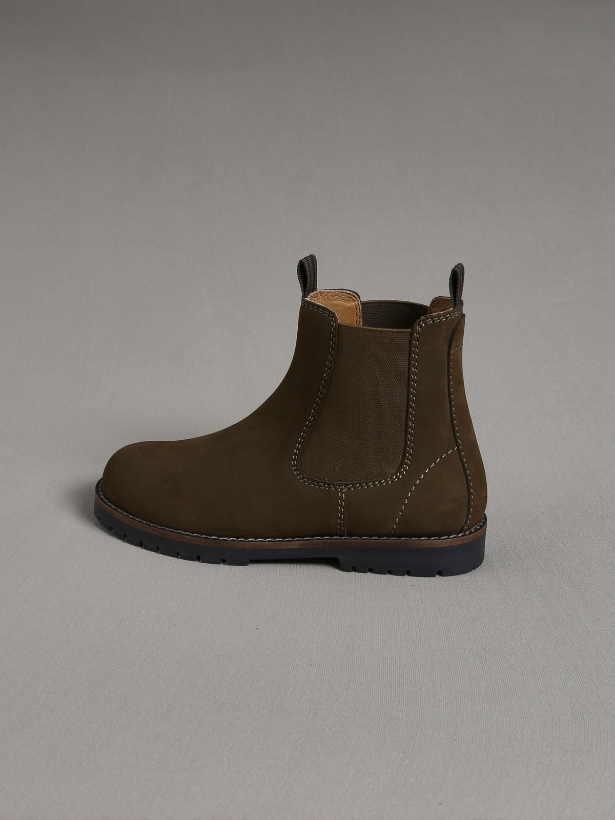 Boots Garçon en cuir velours