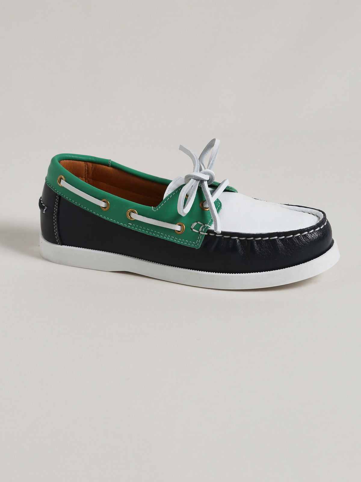 Chaussure bateau en cuir Garçon