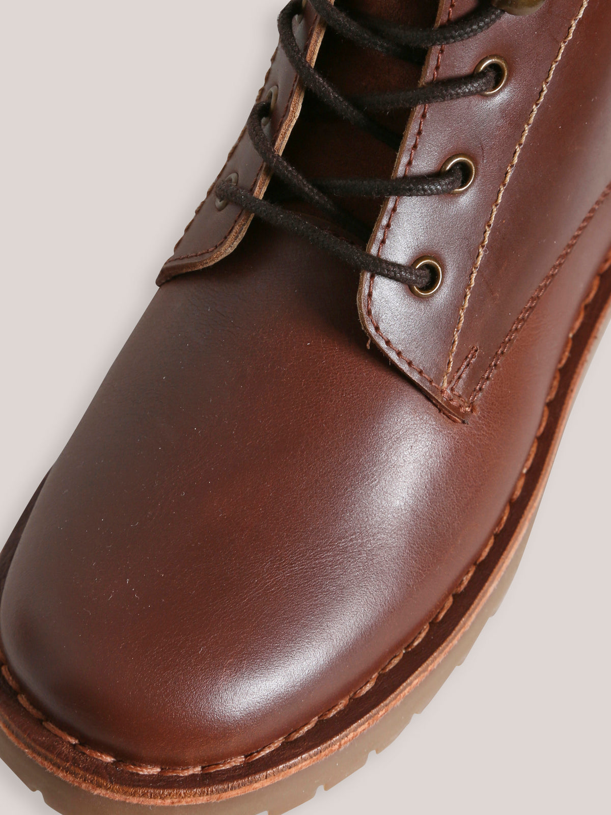 Leren jongensbottines met geruite enkelrand
