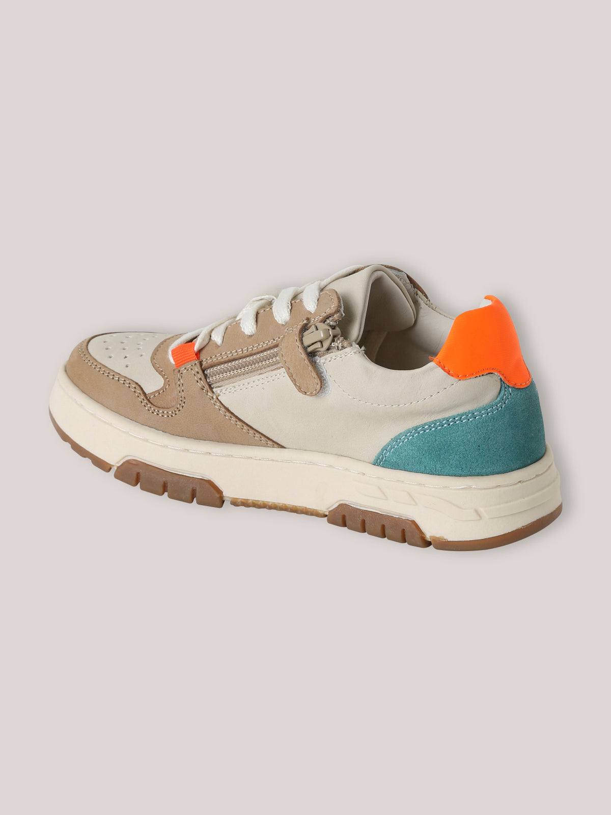 Veelkleurige leren jongenssneakers