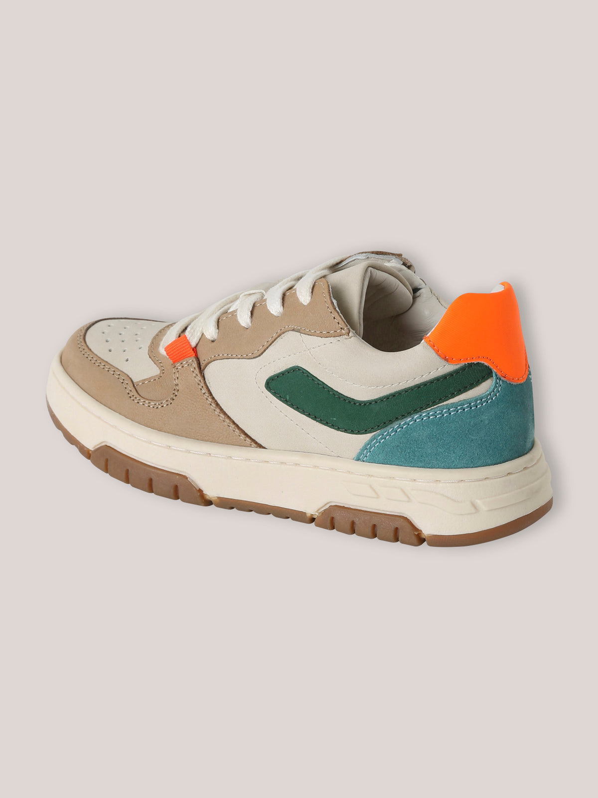 Veelkleurige leren jongenssneakers