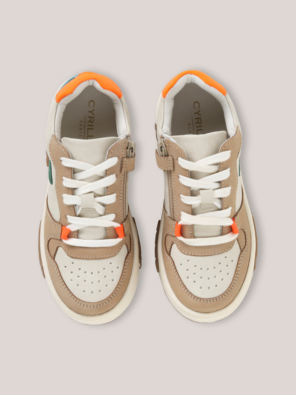 Veelkleurige leren jongenssneakers