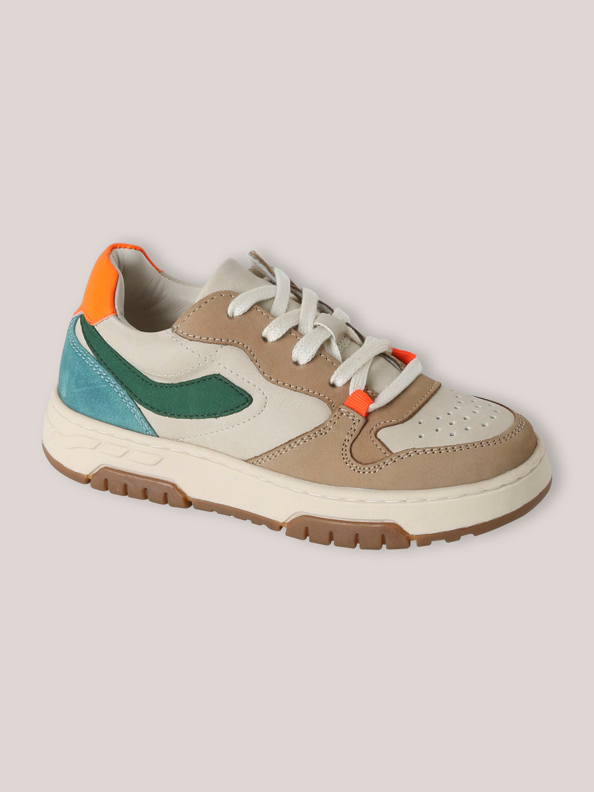 Veelkleurige leren jongenssneakers