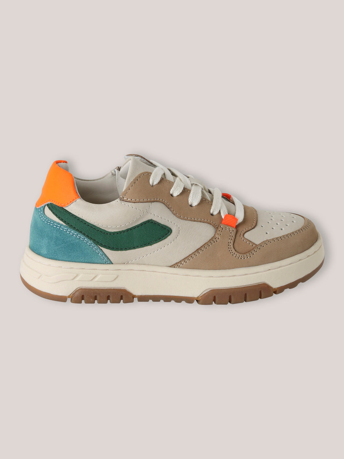 Veelkleurige leren jongenssneakers