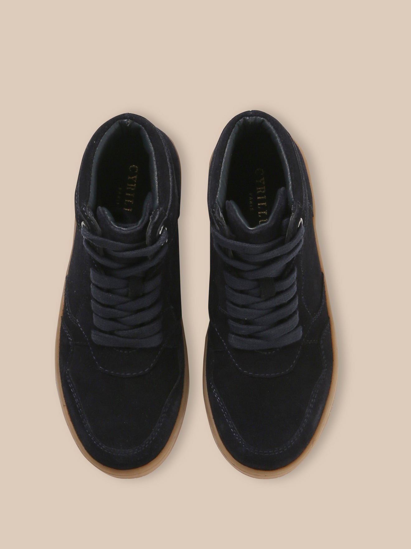 Hoge jongenssneakers in splitleer