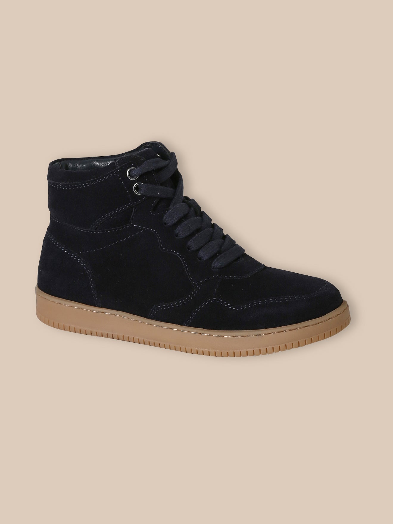 Hoge jongenssneakers in splitleer