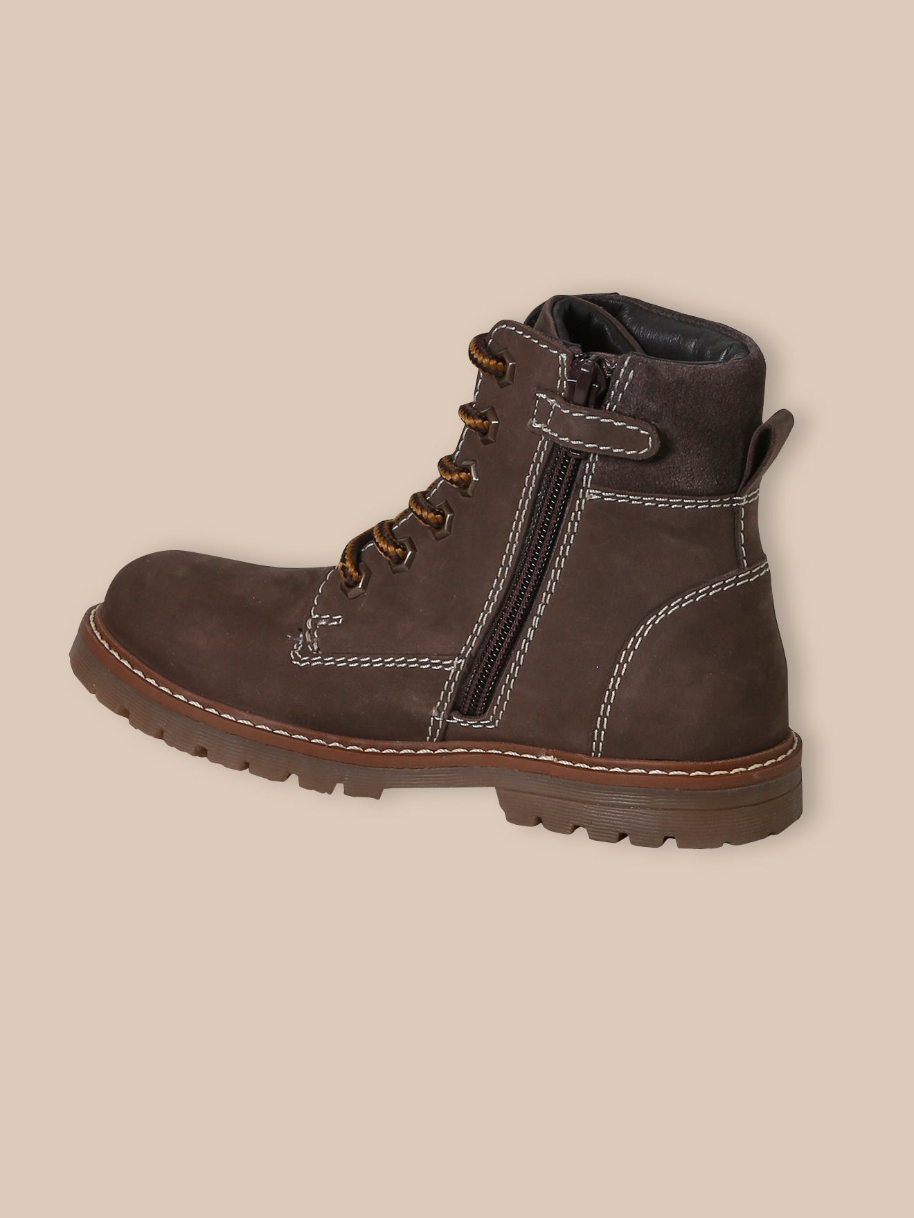 Bottines montantes en cuir Garçon