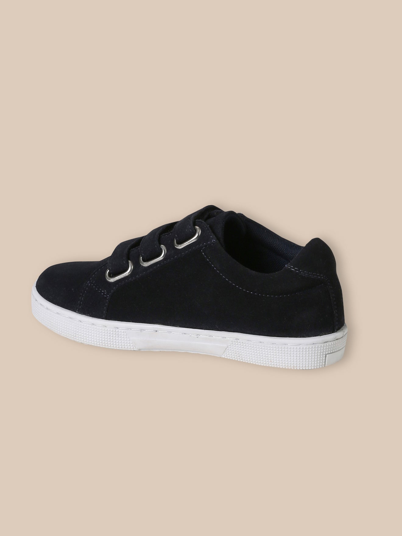 Lage jongenssneakers in splitleer