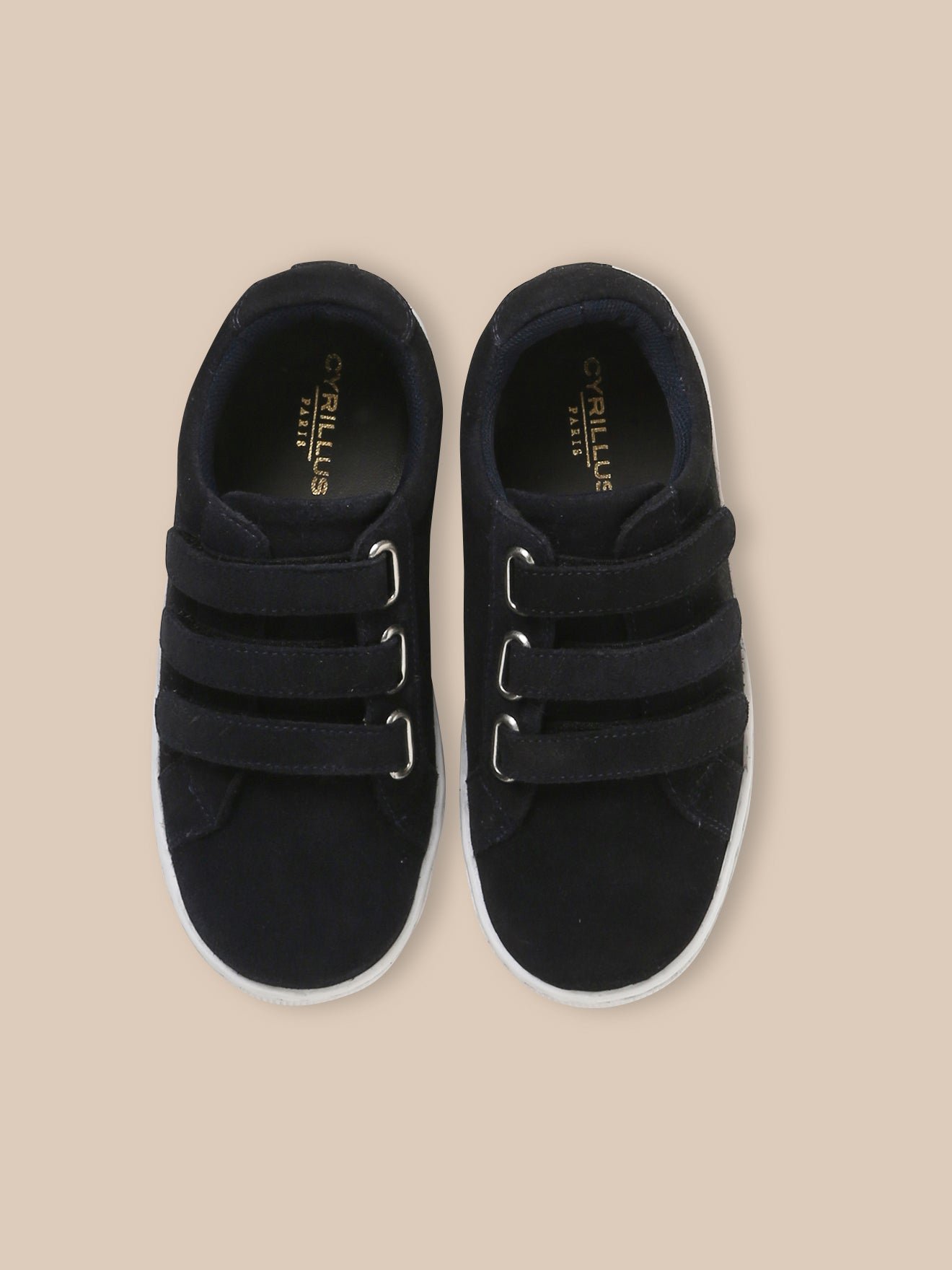 Lage jongenssneakers in splitleer