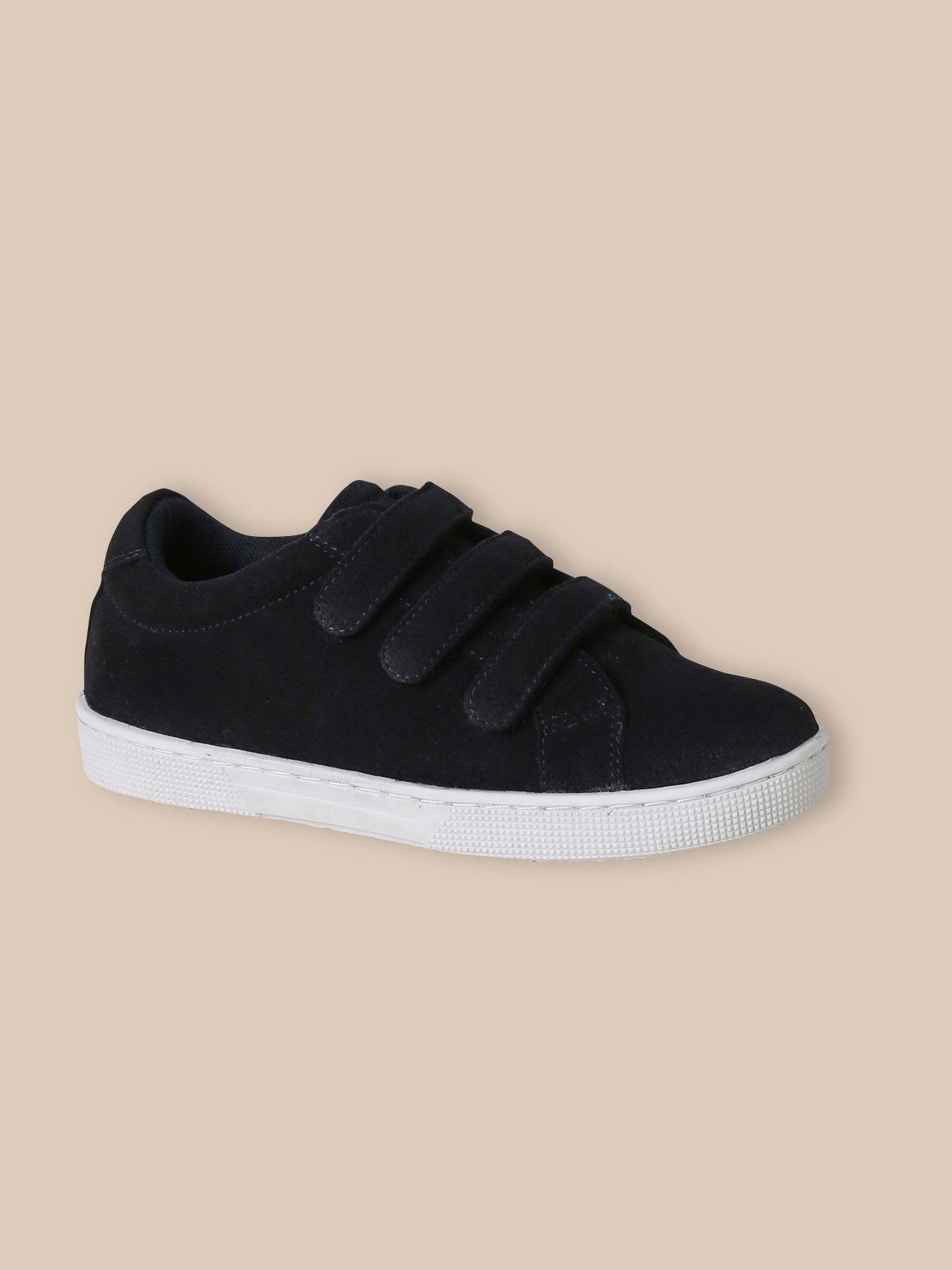 Lage jongenssneakers in splitleer