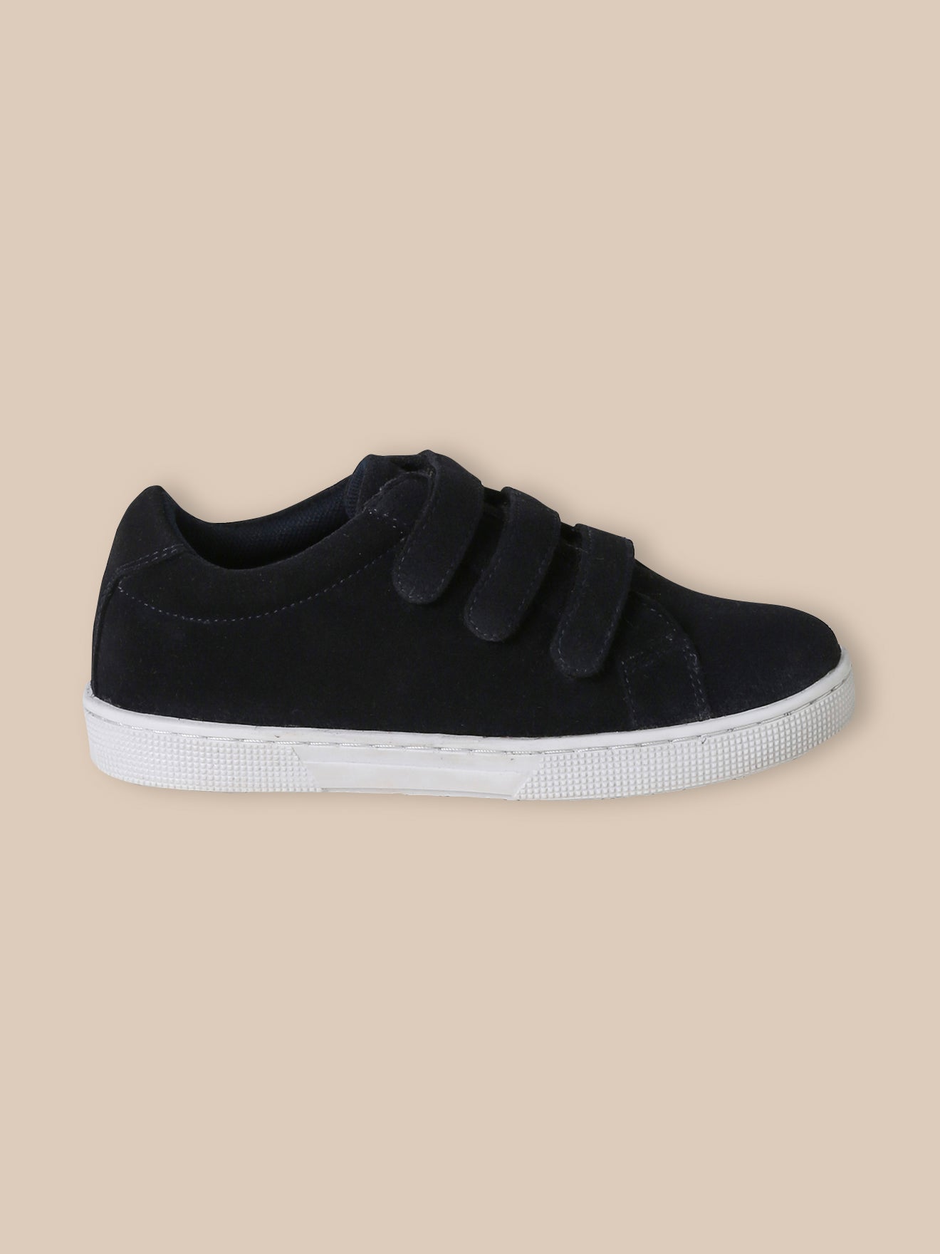 Lage jongenssneakers in splitleer
