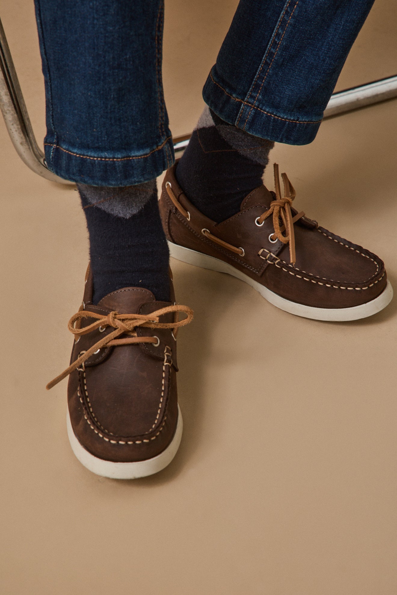 Leren bootschoenen voor jongens