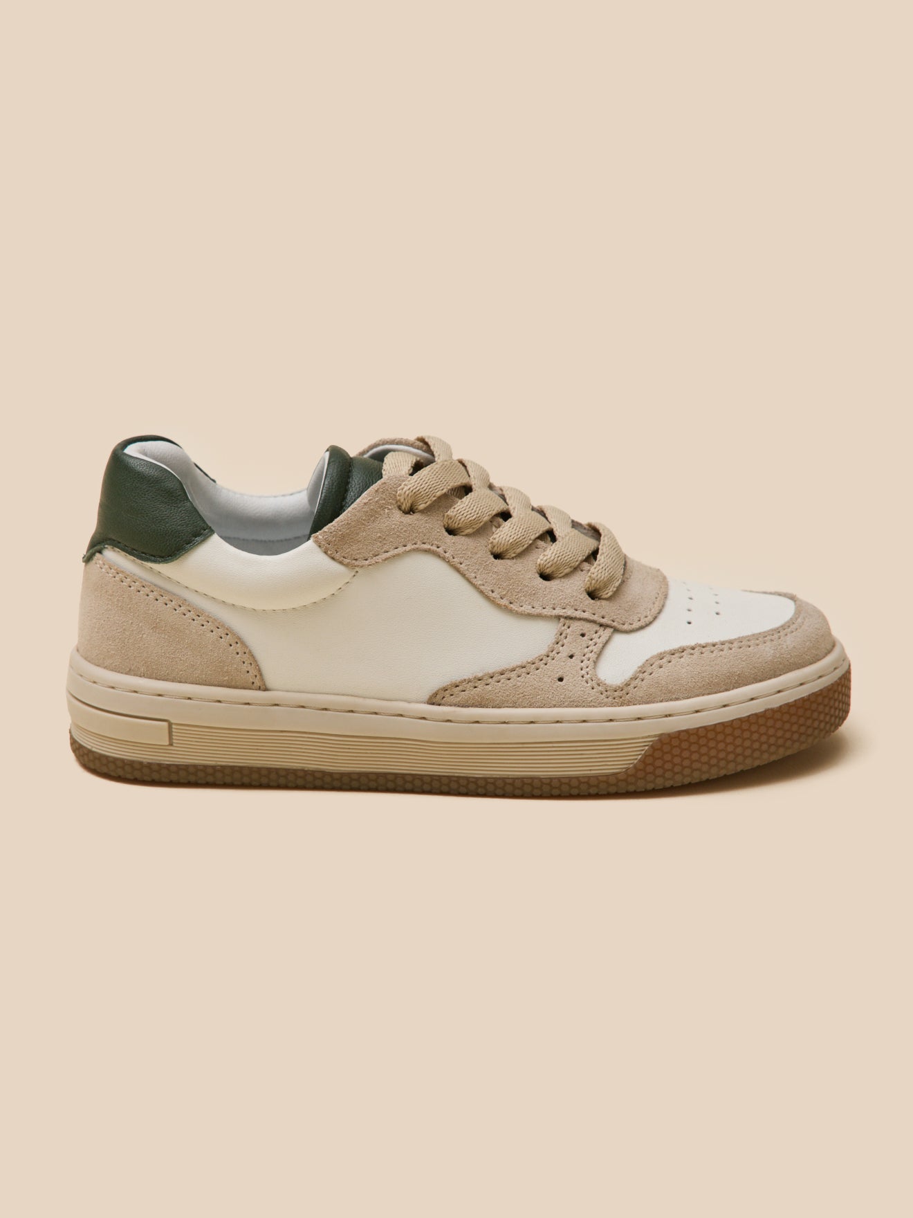 Tweekleurige leren jongenssneakers