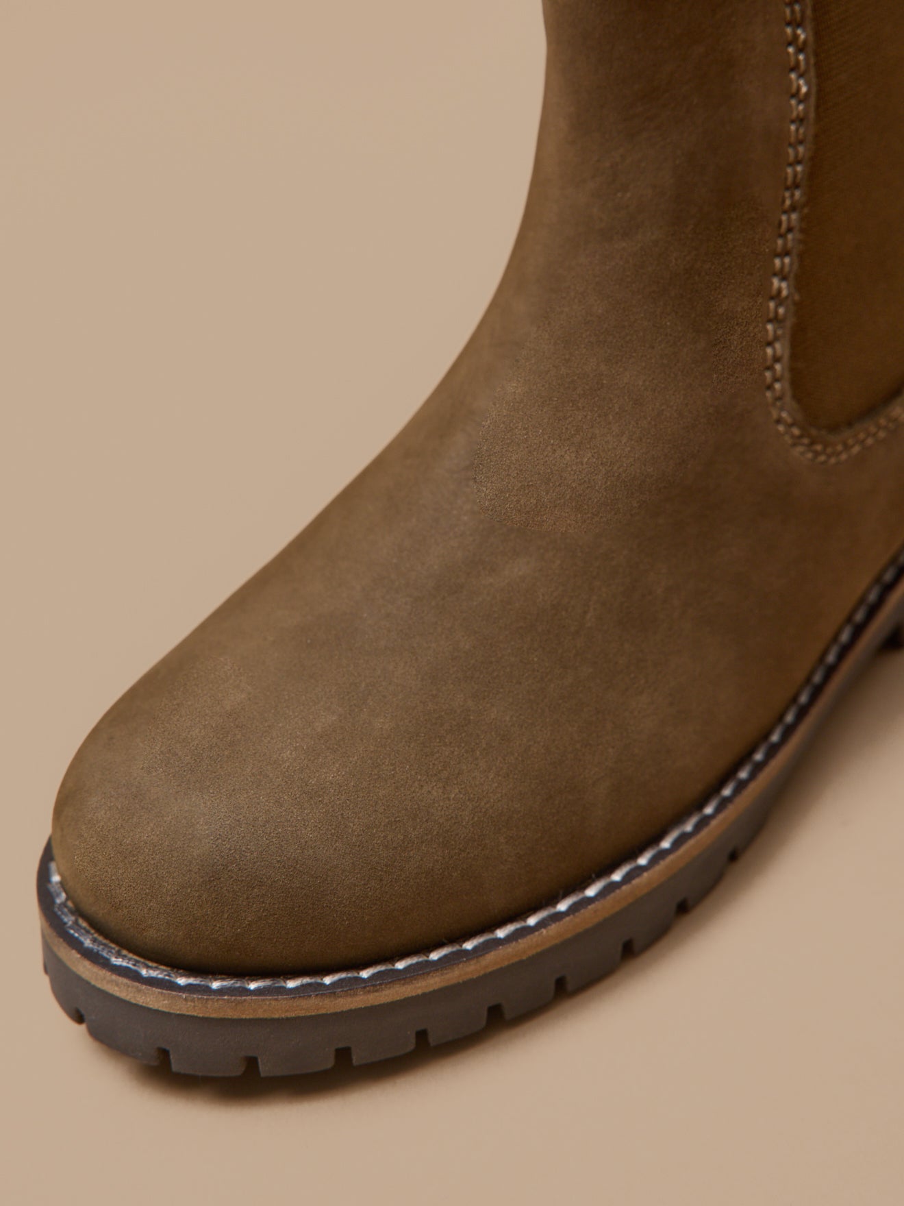 Boots chelsea cuir nubuck garçon