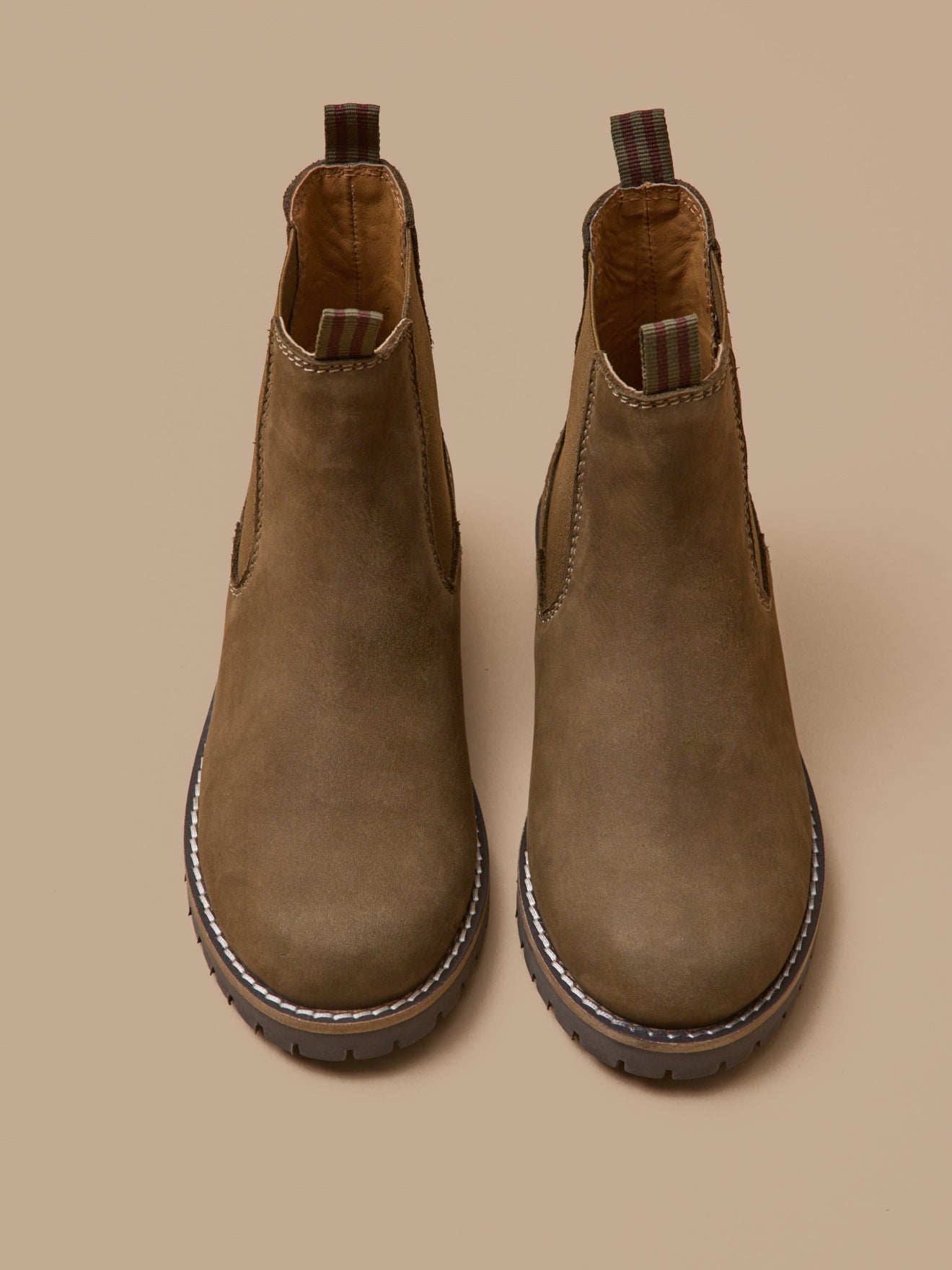 Boots chelsea cuir nubuck garçon