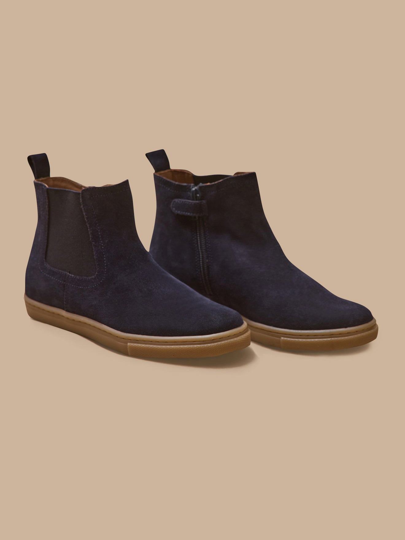 Chelsea jongensboots in suèdeleer