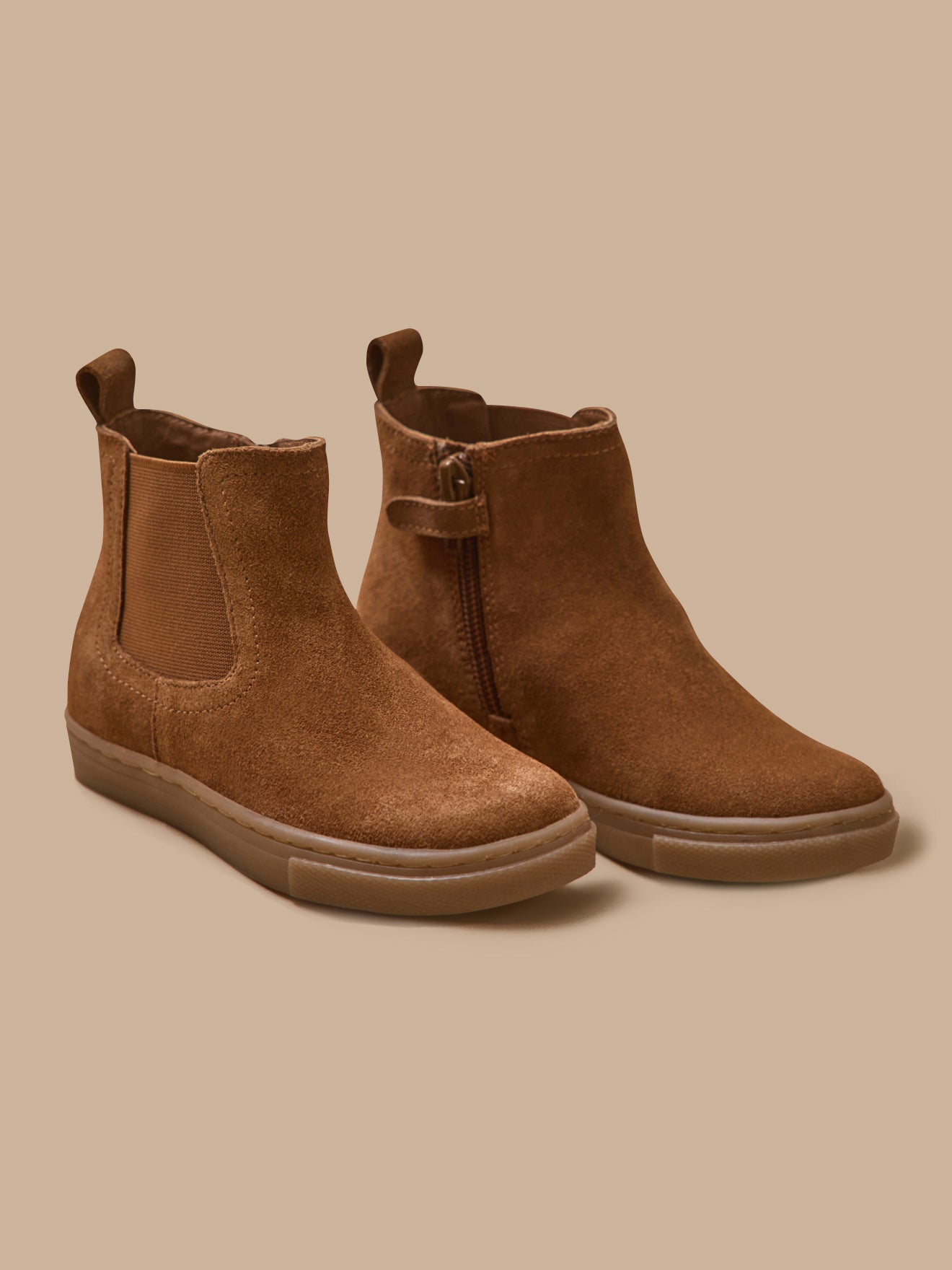 Chelsea jongensboots in suèdeleer